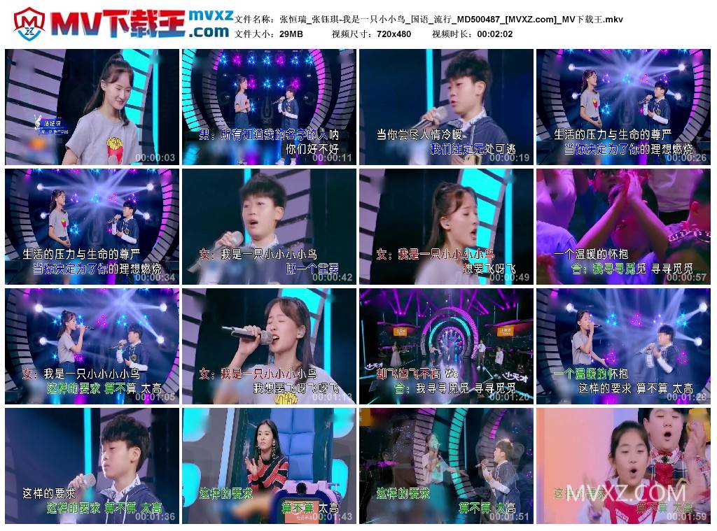张恒瑞_张钰琪-我是一只小小鸟_国语_流行_MD500487